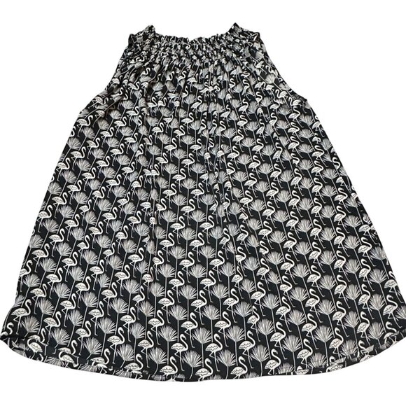 Women's LOFT Flamingo Print Sleeveless Stretch Blouse 100% Polyester Size XS - Picture 4 of 10